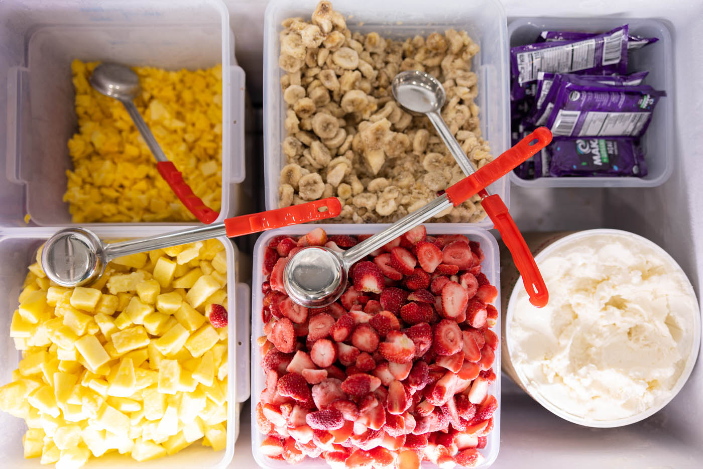 An image of healthy ingredients used at Rush Bowls - a healthy food franchise on the rise!